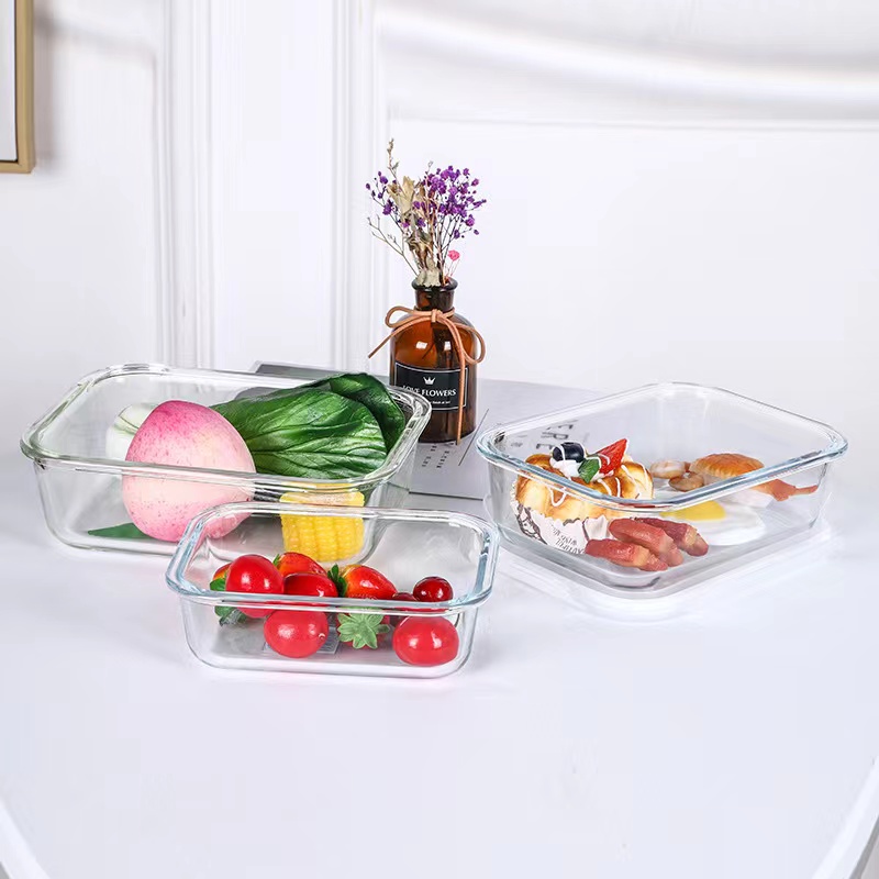Герметичні контейнери для зберігання харчових продуктів зі скляною кришкою. Контейнери для зберігання харчових продуктів Glass01