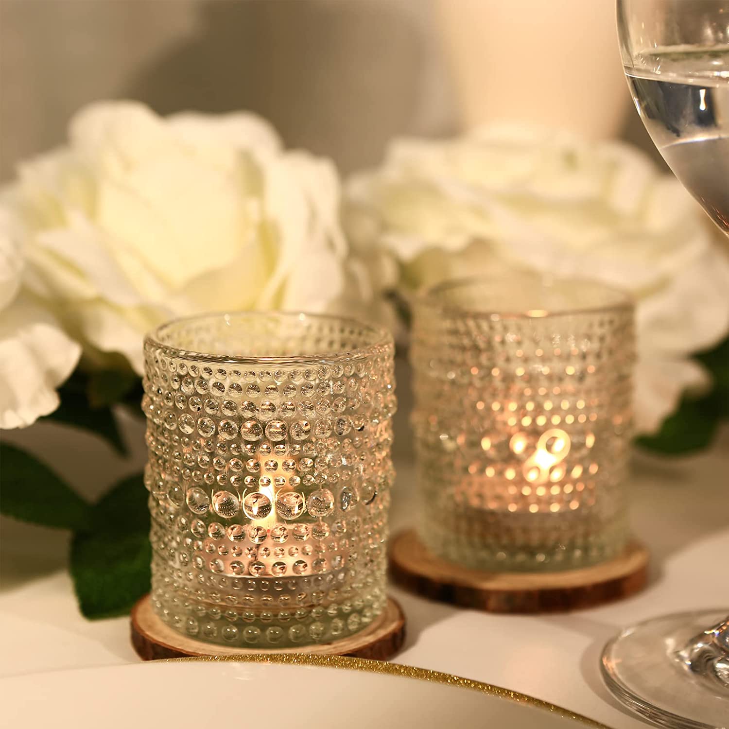 Prispôsobte si prázdny valec na čajovú sviečku z číreho skla Okrúhle sklenené poháre Svietniky03