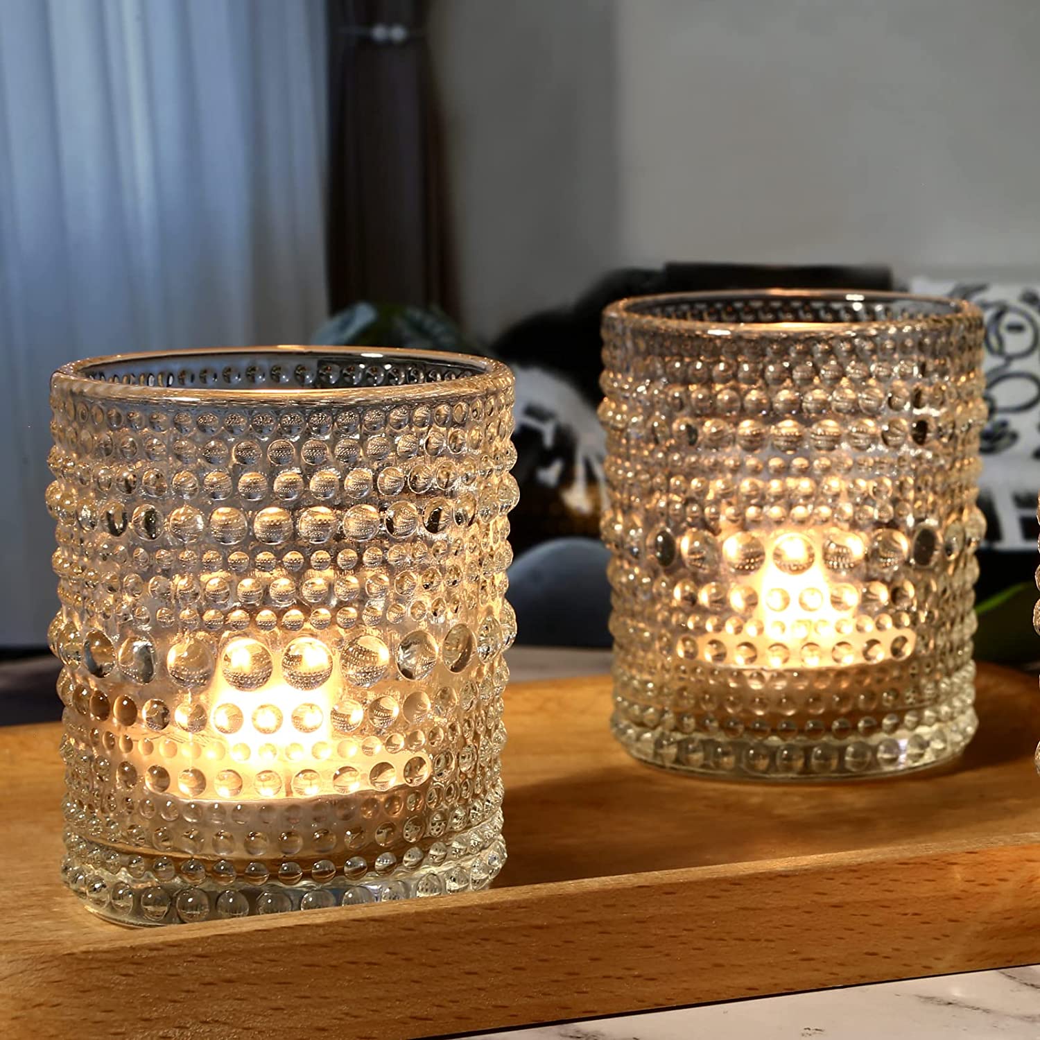 Customize Clear iav Tealight Empty Cylinder Round Glass Jars Candle Holders06