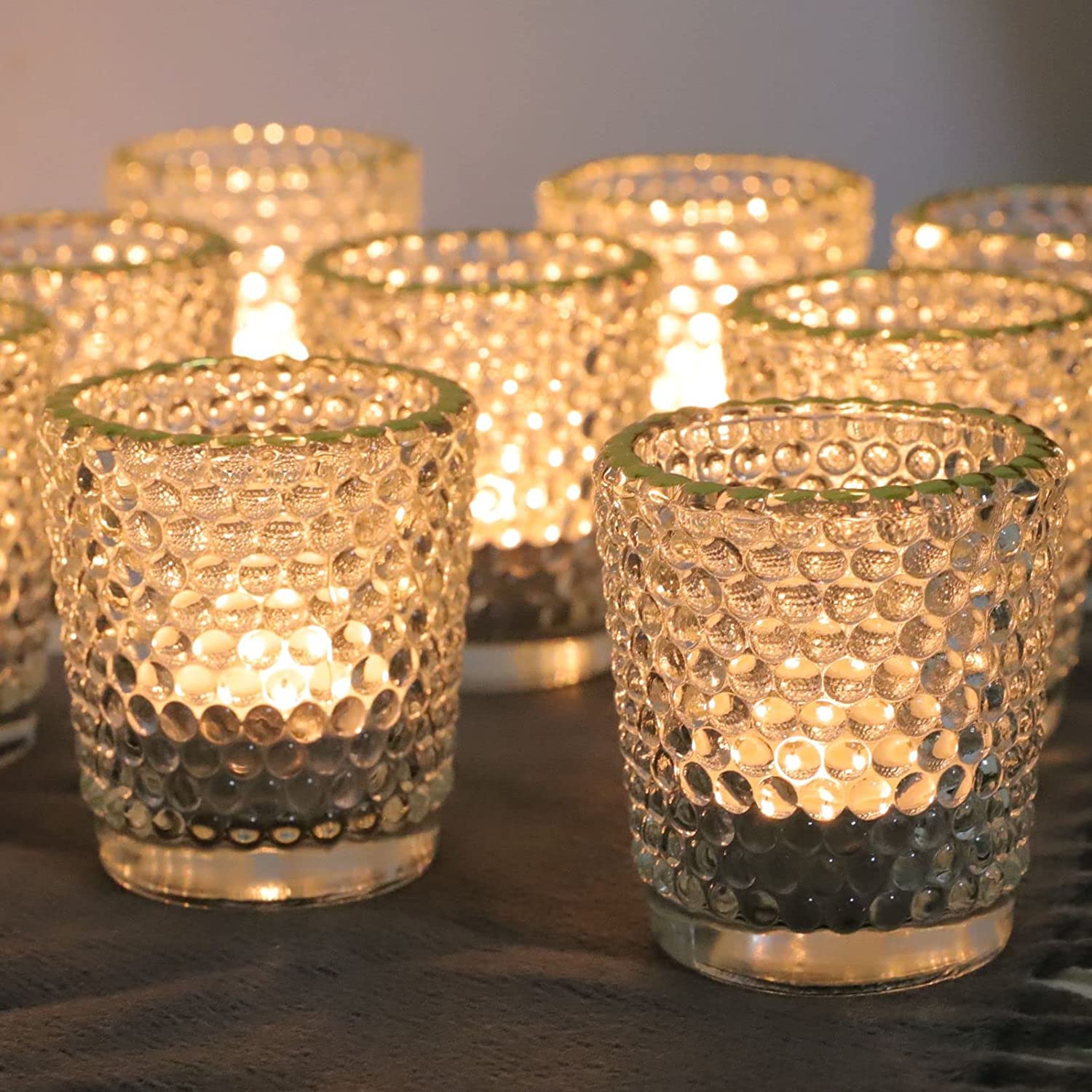 Cylinder Shape Glass Candle Jar Crystal Glass Candle Holder ဖယောင်းတိုင်အလွတ်ပြုလုပ်ခြင်းအတွက် Candlestick Holder