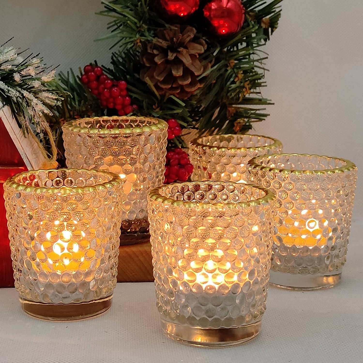 Bentuk Silinder Kaca Lilin Jar Kaca Kristal Tempat Lilin Tempat Lilin untuk Membuat Lilin Kosong Kaca Bening Jar06