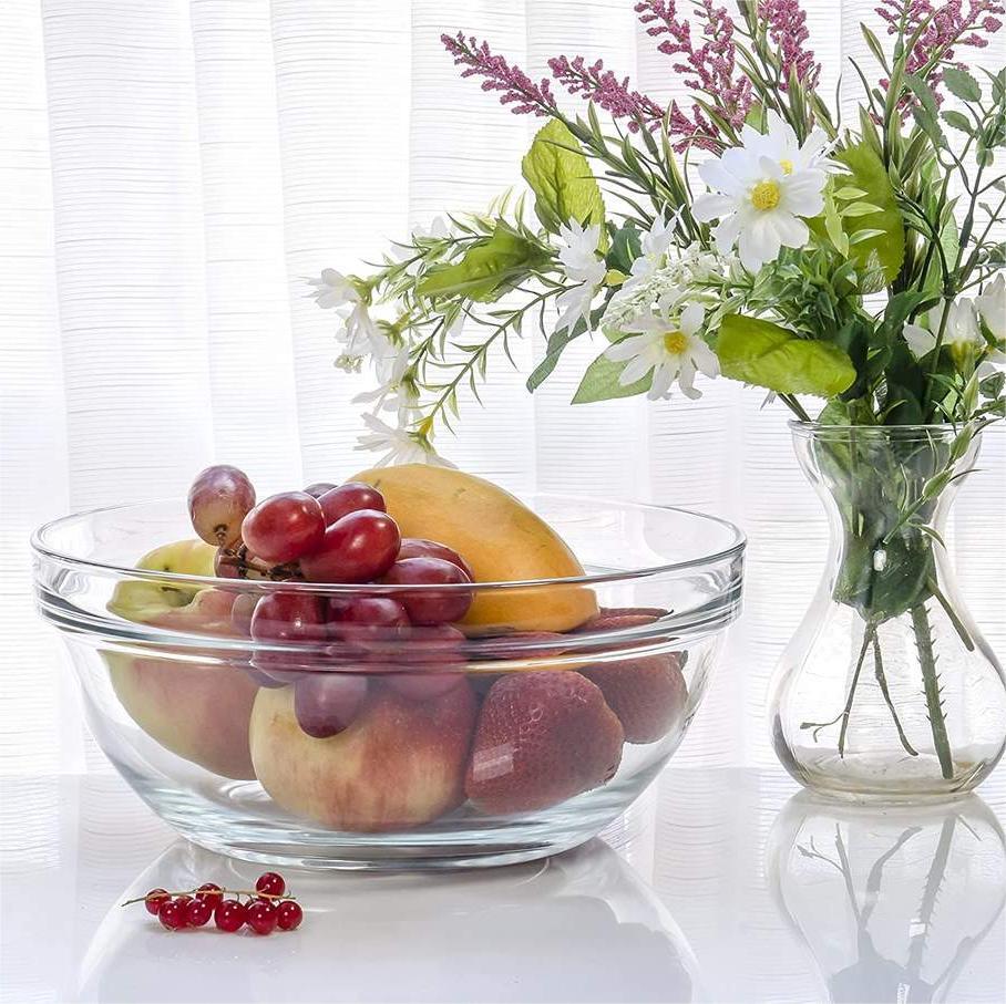 Karstumizturīgi virtuves piederumi mikroviļņu krāsnī drošs caurspīdīgs apaļš nātrija kaļķa stikls06