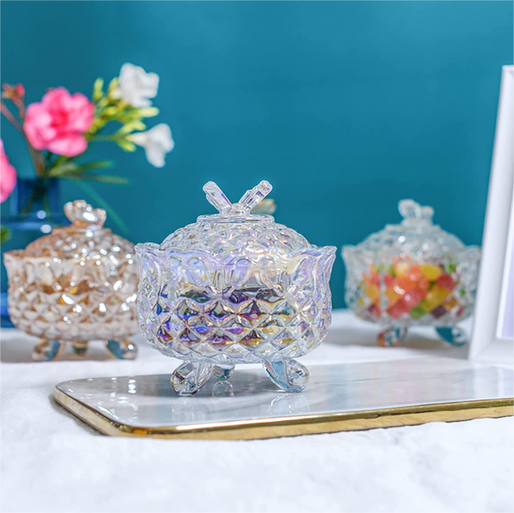 Luxuriöses, farbenfrohes, klassisches Kerzenhalterglas für die Kerzenherstellung zu Hause decor01