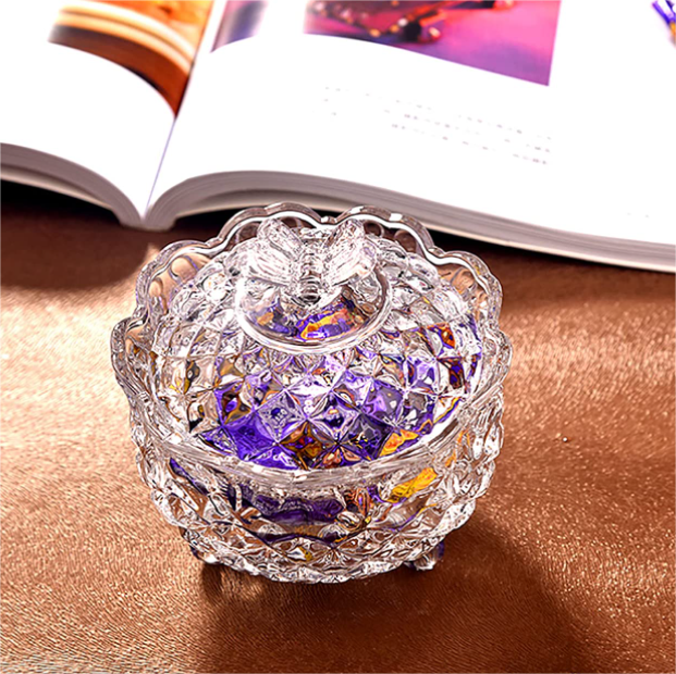 Barattolo di vetro portacandele classico colorato di lusso per la decorazione domestica di candele05