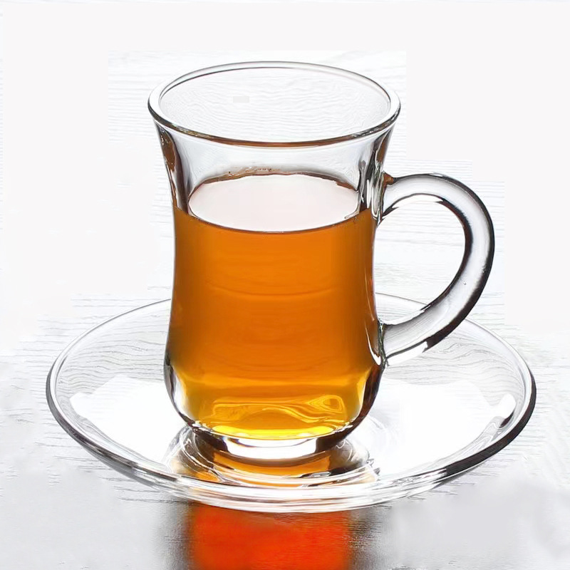 Стаклене шоље за чај Еспрессо у турском стилу са ручкама01