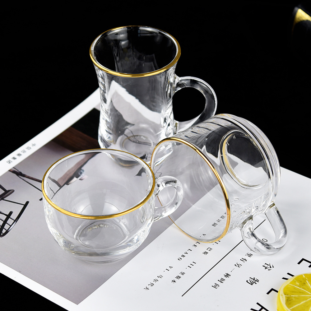 Стаклене шоље за чај Еспрессо у турском стилу са ручкама05