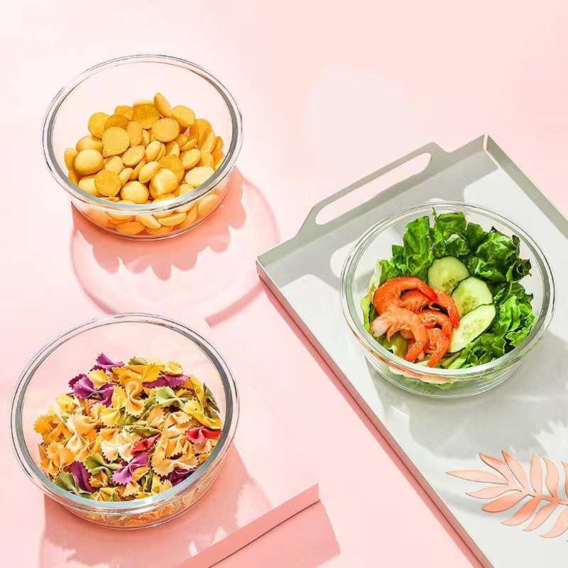 Wholesale Round Tin-aw nga Food Containers Glass Food Storage Salad Mixing Bowl01